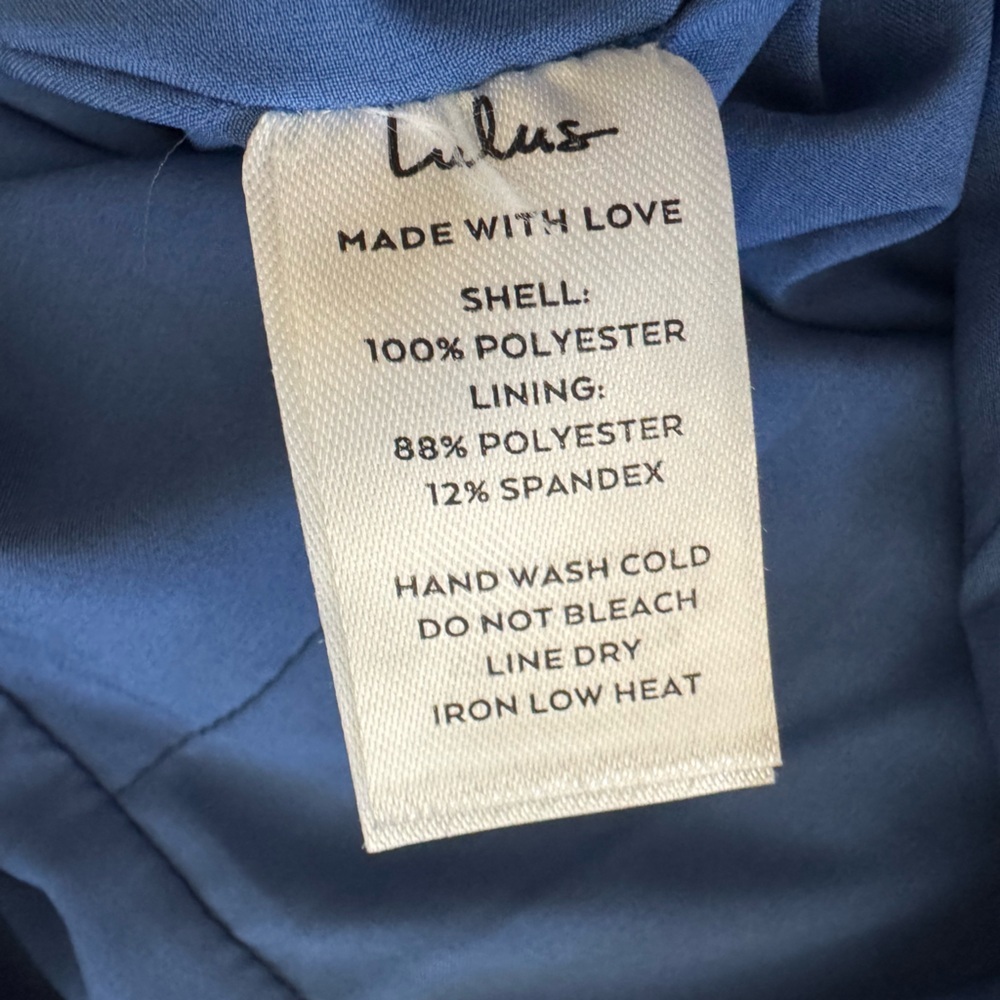 Lulus Effortless Sophistication Navy Blue Satin Tie-Strap Long Maxi Dress,Size S - Picture 14 of 16